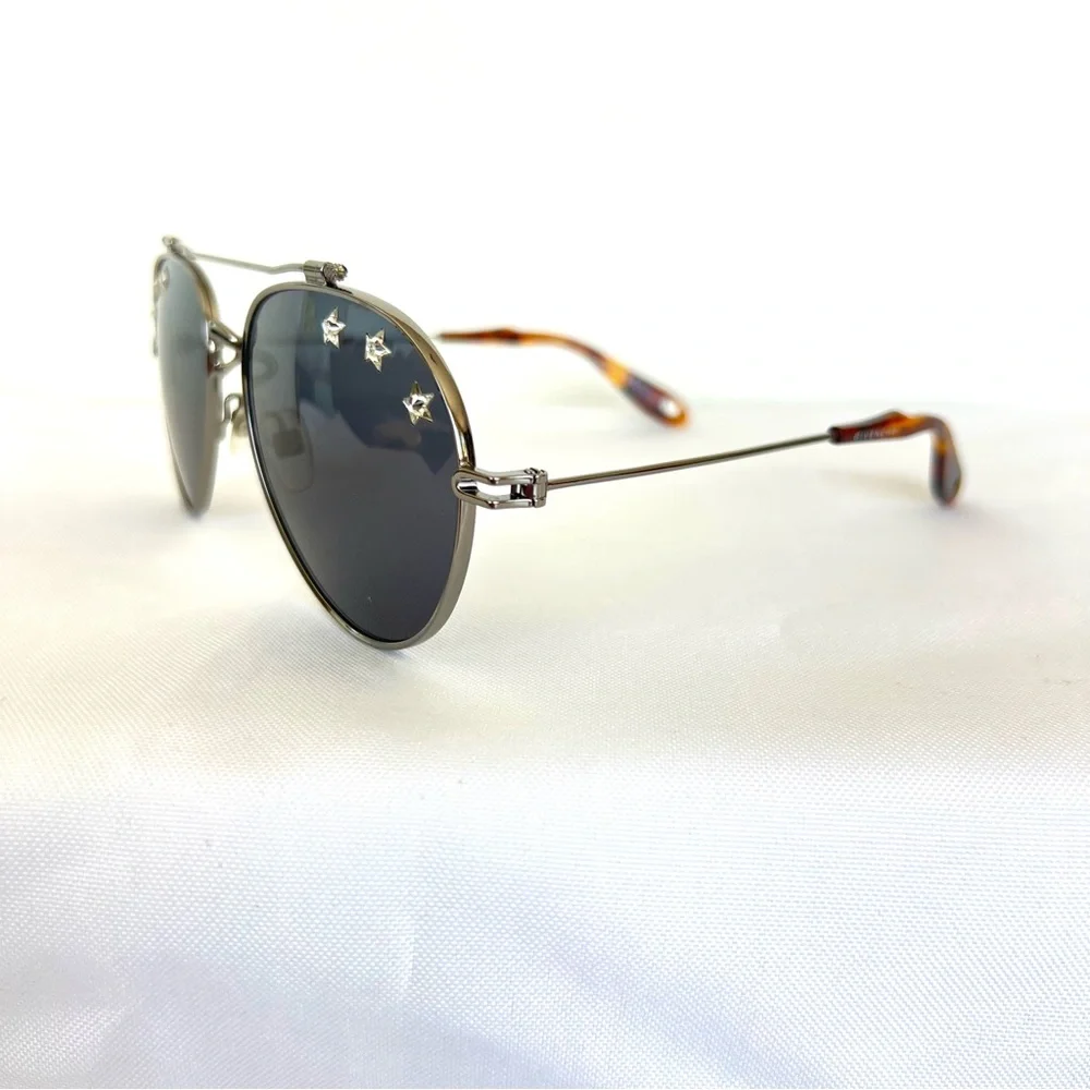 GIVENCHY GV-7057-N-STARS Crystal Gray Lenses UV Protection Aviator Sunglasses